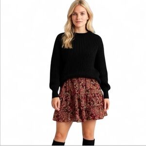 J. Crew Mini Tiered Paisley Elastic Waistband Multicolor Size Small